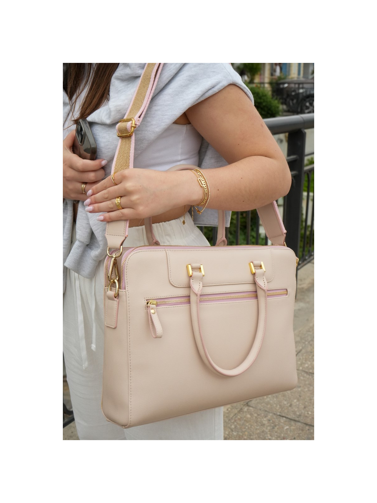 Cartable en cuir pour femme